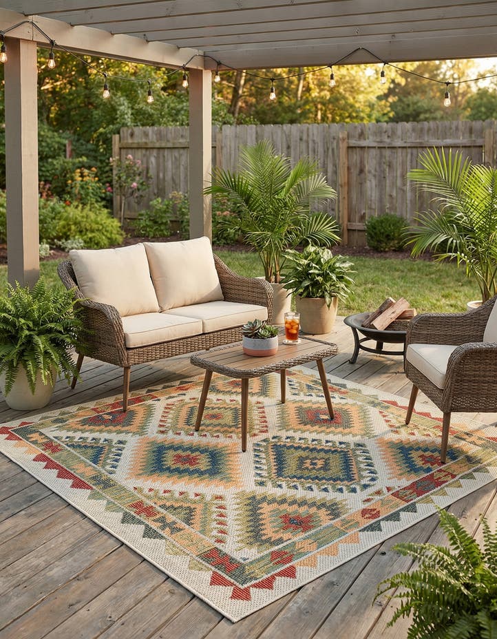 5' 3 x 5' 3 Easy-Clean Baja Indoor / Outdoor S...