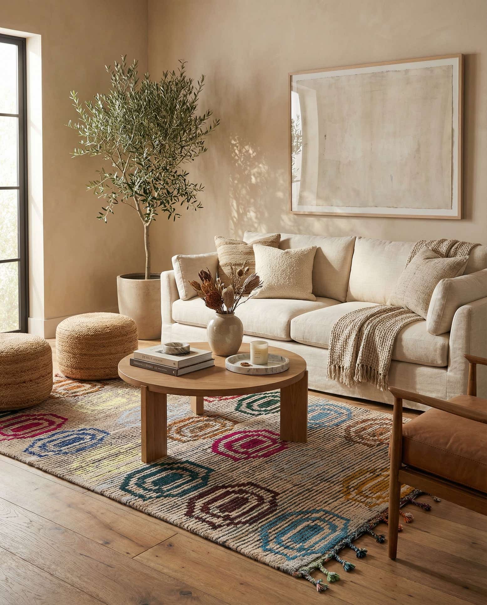 5' 6 x 8' 4 Hand Knotted Moroccan Wool Rug