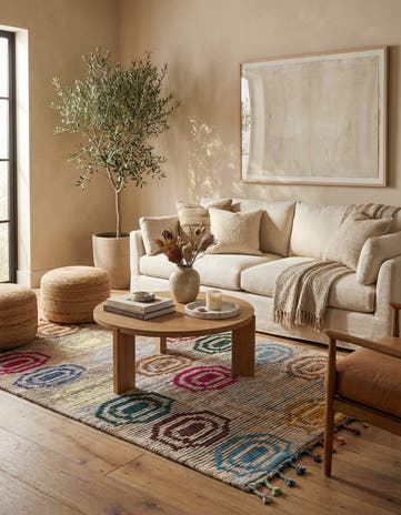 5' 6 x 8' 4 Hand Knotted Moroccan Wool Rug