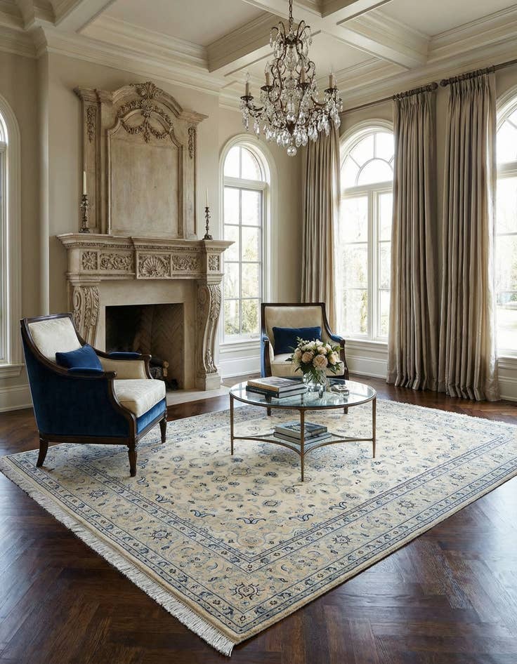 Detail image of 6' 6 x 9' 8 Nain Wool Rug