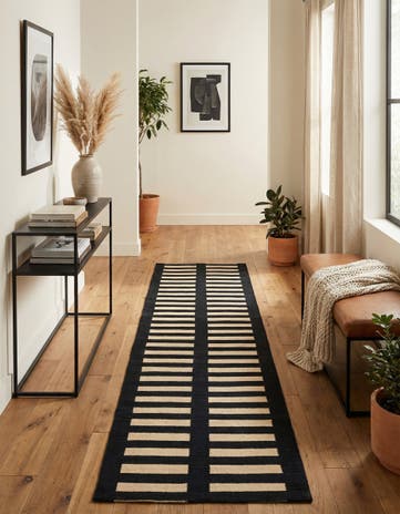 2' 5 x 10' 4 Hand Woven Kilim Modern Wool Runner Rug