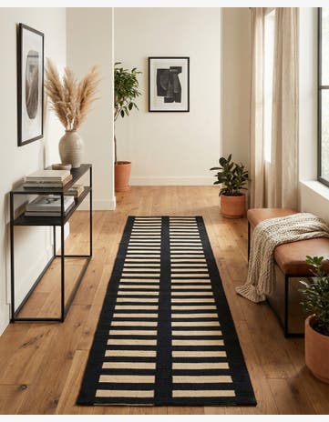 2' 5 x 10' 4 Hand Woven Kilim Modern Wool Runner Rug
