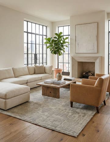 8' x 10' 3 Hand Knotted Darya Wool Rug