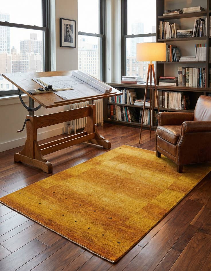 Detail image of 4' 2 x 6' 3  Hand Knotted Kashkuli Rug