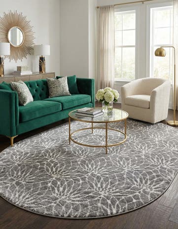 7' 10 x 10' Marilyn Monroe™ Glam Dahlia Oval Rug