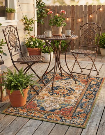 2' x 3' Easy-Clean Traditional Indoor / Outdoor Rug