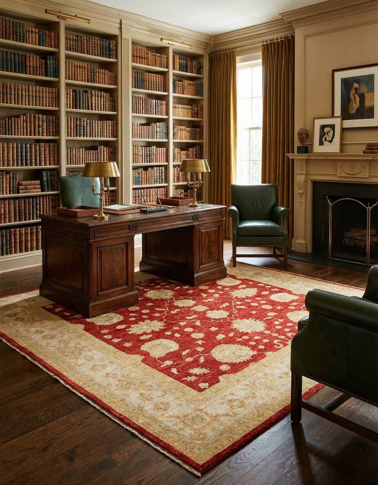 Detail image of 8' x 8' 5 Ziegler Wool Square Rug