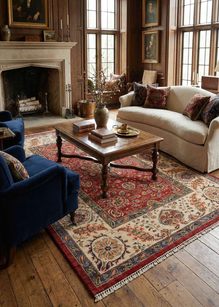 6' 9 x 9' 8 Hand Knotted Ariana Ziegler Rug