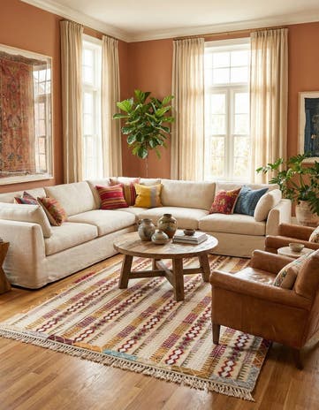9' x 12' 6 Hand Knotted Darya Wool Rug
