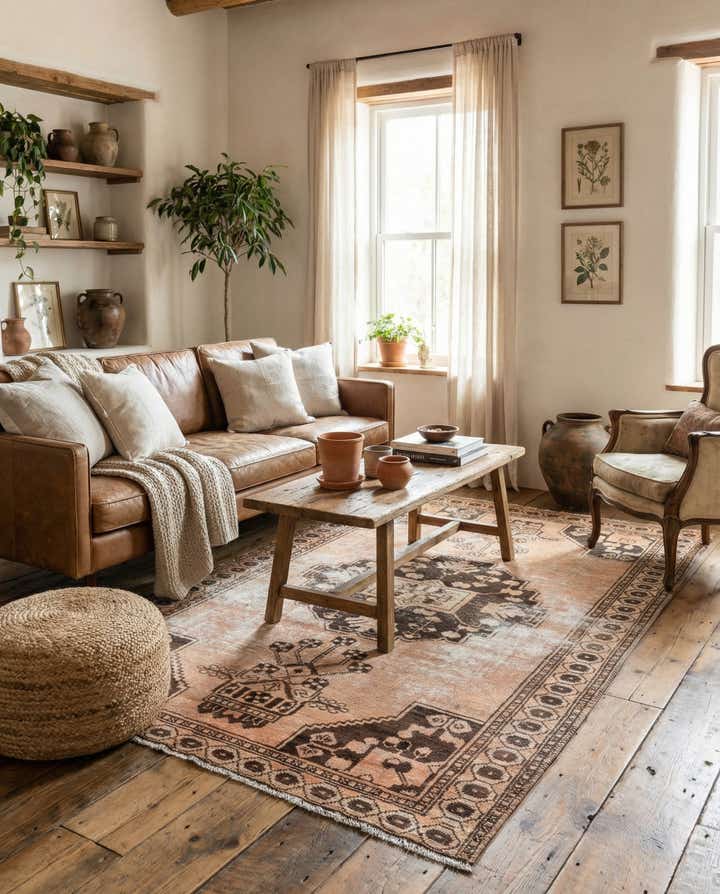 4' 2 x 6' 7 Hand Knotted Ultra Vintage Persian Wool Rug