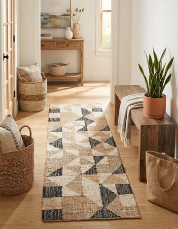 2' x 8' Hand Woven Kala Handwoven Jute Runner Rug