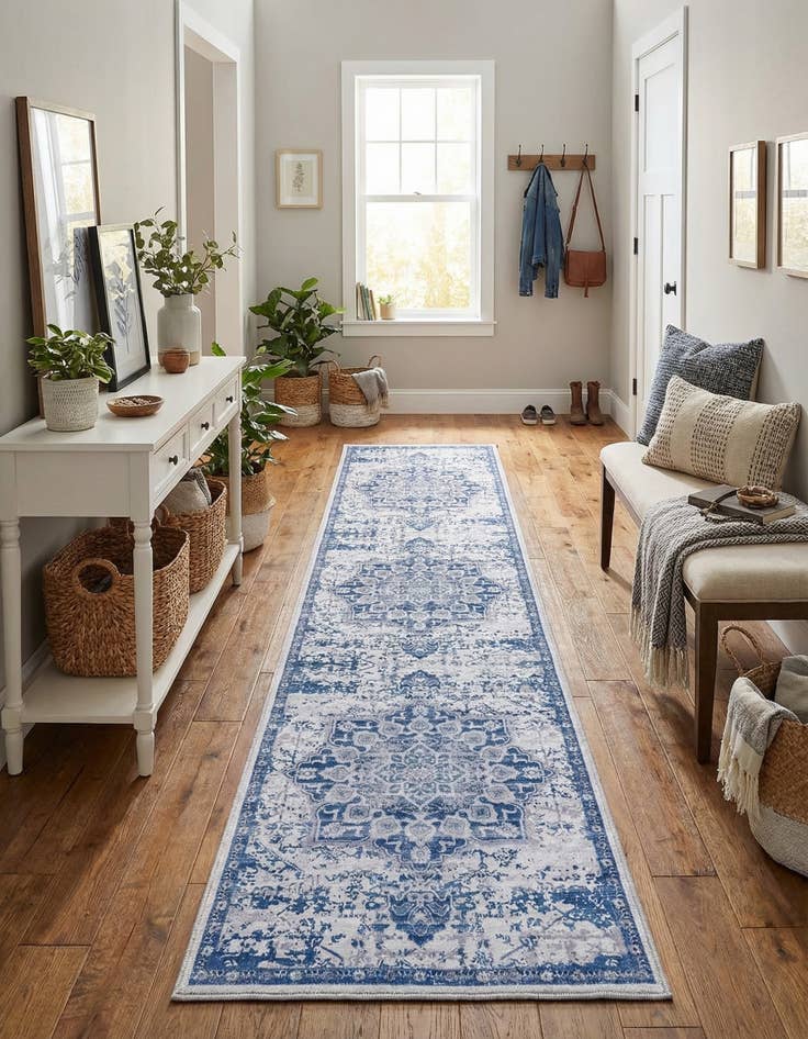 Detail image of 2' 7 x 12' Washable Francesca Runner Rug