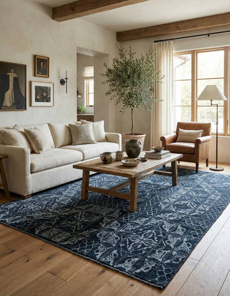 Detail image of 6' x 9'  Hand Knotted Moroccan Rug