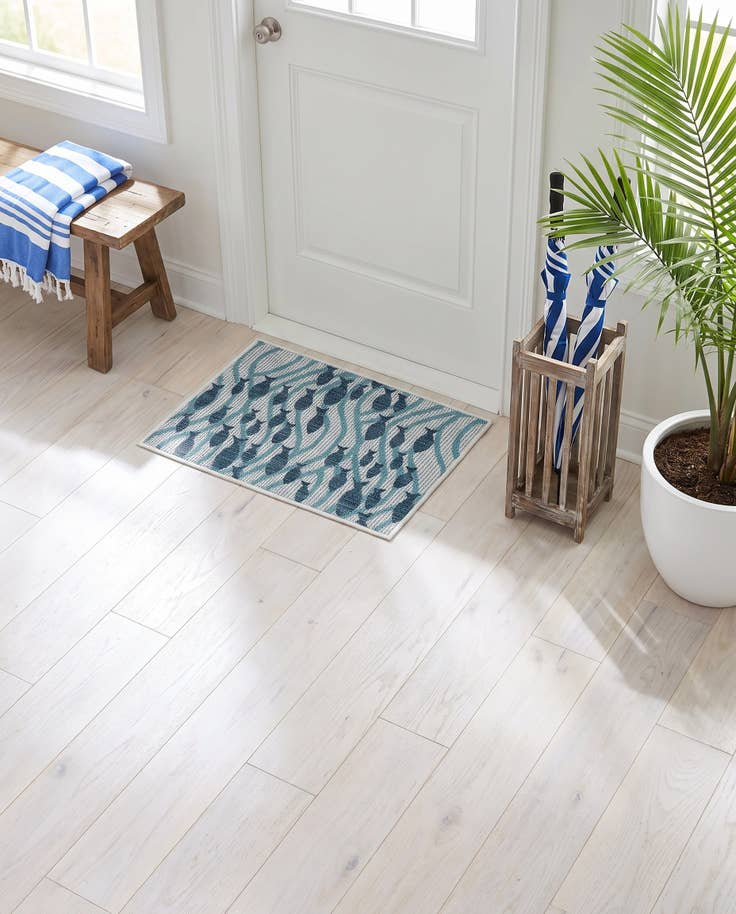 Detail image of 2' x 3' 1 Easy-Clean Coastal Indoor / Outdoor Rug