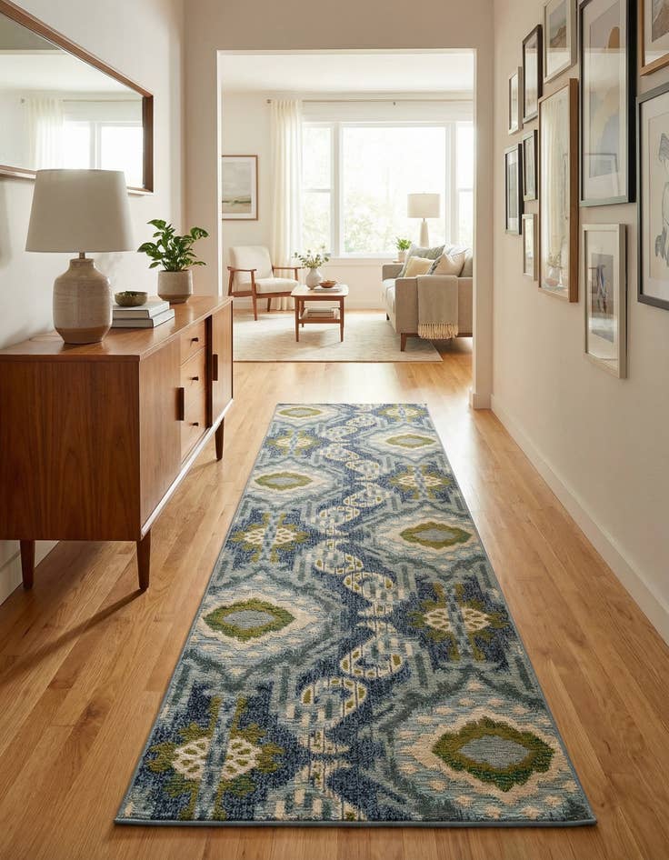 Detail image of 2' 7 x 11'  Washable Modern Indoor / Outdoor Runner Rug