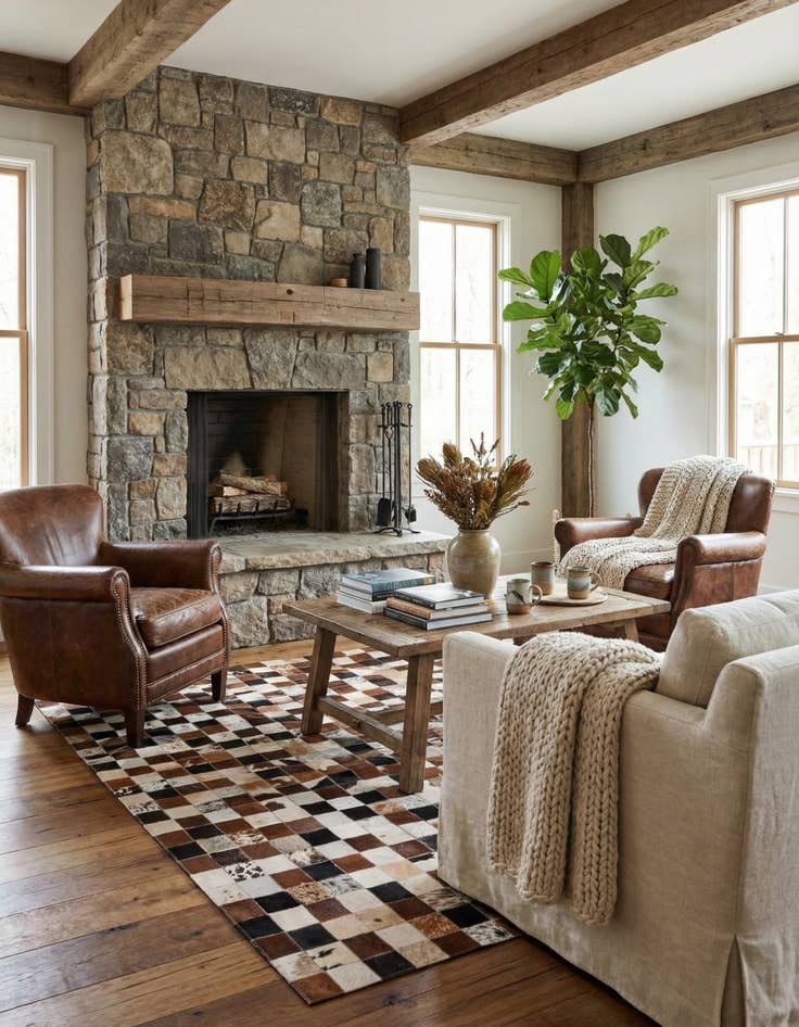 Detail image of 5' x 7' 10 Cowhide Rug