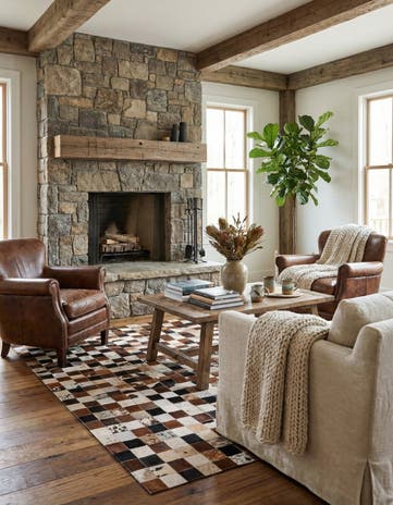 5' x 7' 10 Cowhide Rug