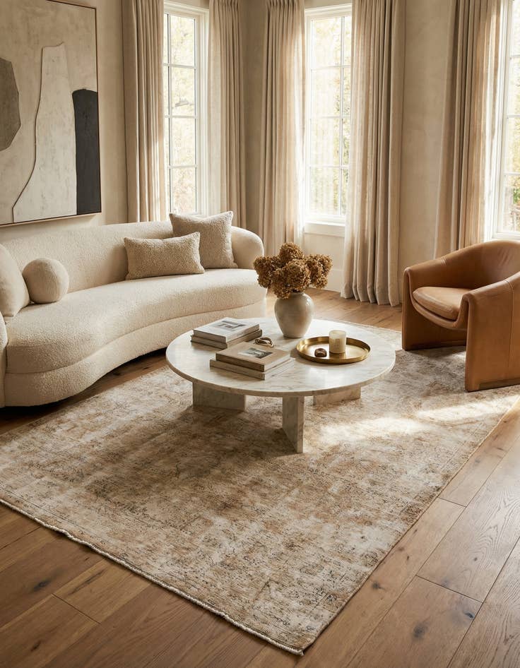 Detail image of 5' 3 x 8' 5  Hand Knotted Ultra Vintage Persian Wool Rug