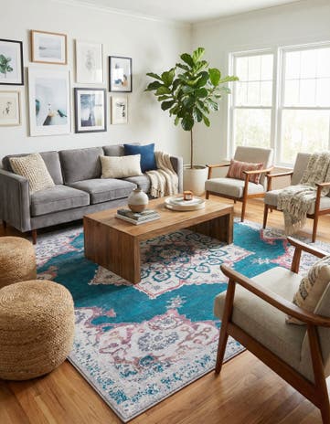 10' 6 x 10' 6 Washable Francesca Square Rug