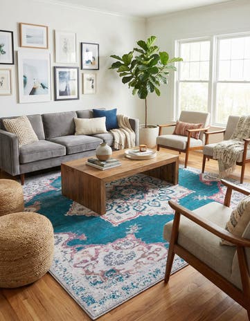 10' 6 x 10' 6 Washable Francesca Square Rug