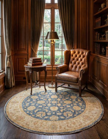 4' 10 x 4' 11 Kaizar Wool Round Rug