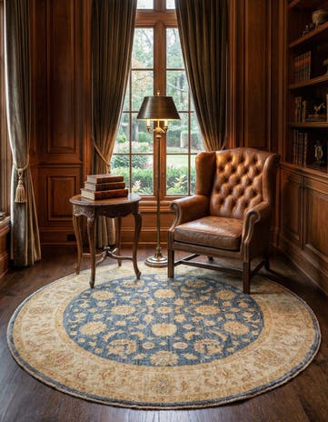 4' 10 x 4' 11 Kaizar Wool Round Rug