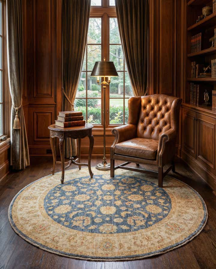 4' 10 x 4' 11 Kaizar Wool Round Rug