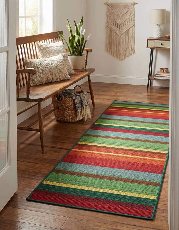 Detail image of  1' 4 x 1' 4  Washable Modern Indoor / Outdoor Sample Rug