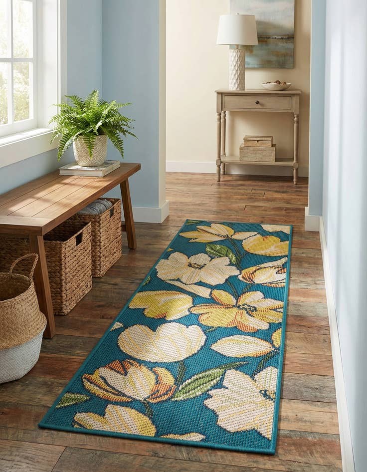 Detail image of  2' x 6'  Washable Baja Indoor / Outdoor Runner Rug