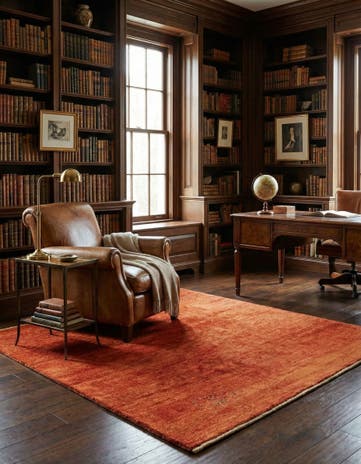 4' 7 x 5' 3 Hand Knotted Gabbeh Shouli Persian Wool Square Rug