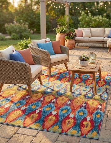 6' x 9' Easy-Clean Modern Indoor / Outdoor Rug