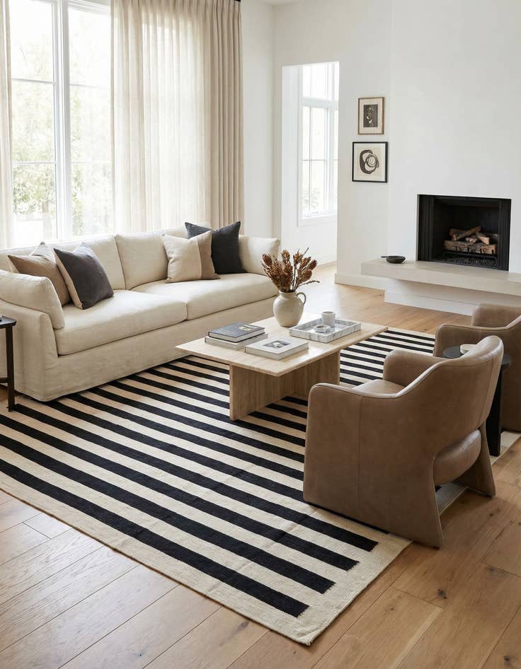 Detail image of 8' 2 x 9' 8  Hand Woven Kilim Modern Wool Rug