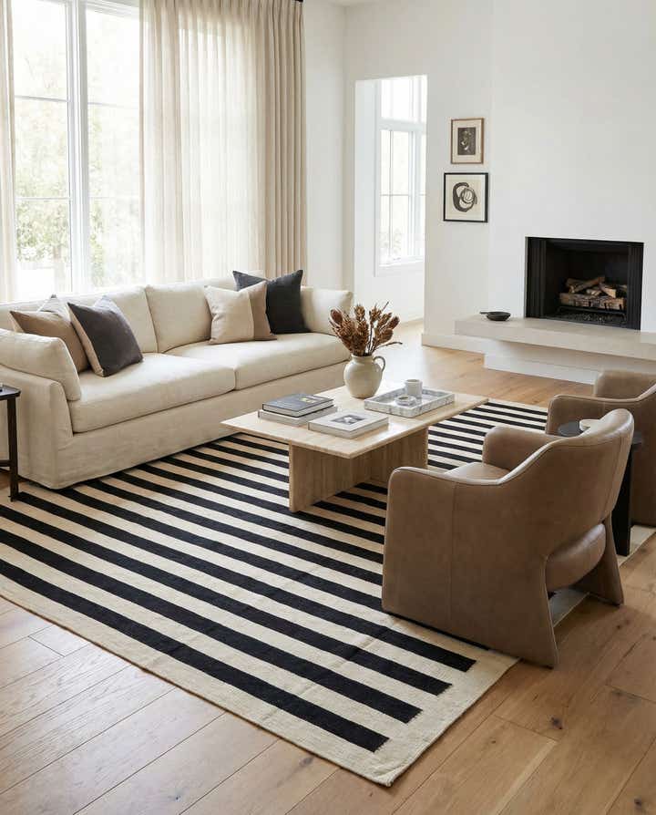 8' 2 x 9' 8 Hand Woven Kilim Modern Wool Rug