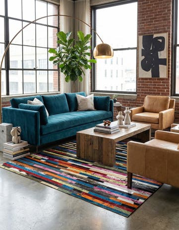 5' 1 x 7' 11 Cowhide - Patchwork Rug