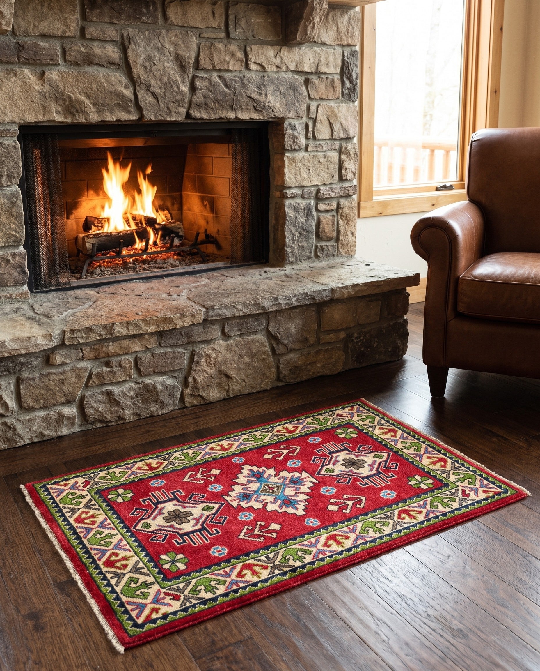 2' 8 x 4' 2 Hand Knotted Kazak Rug