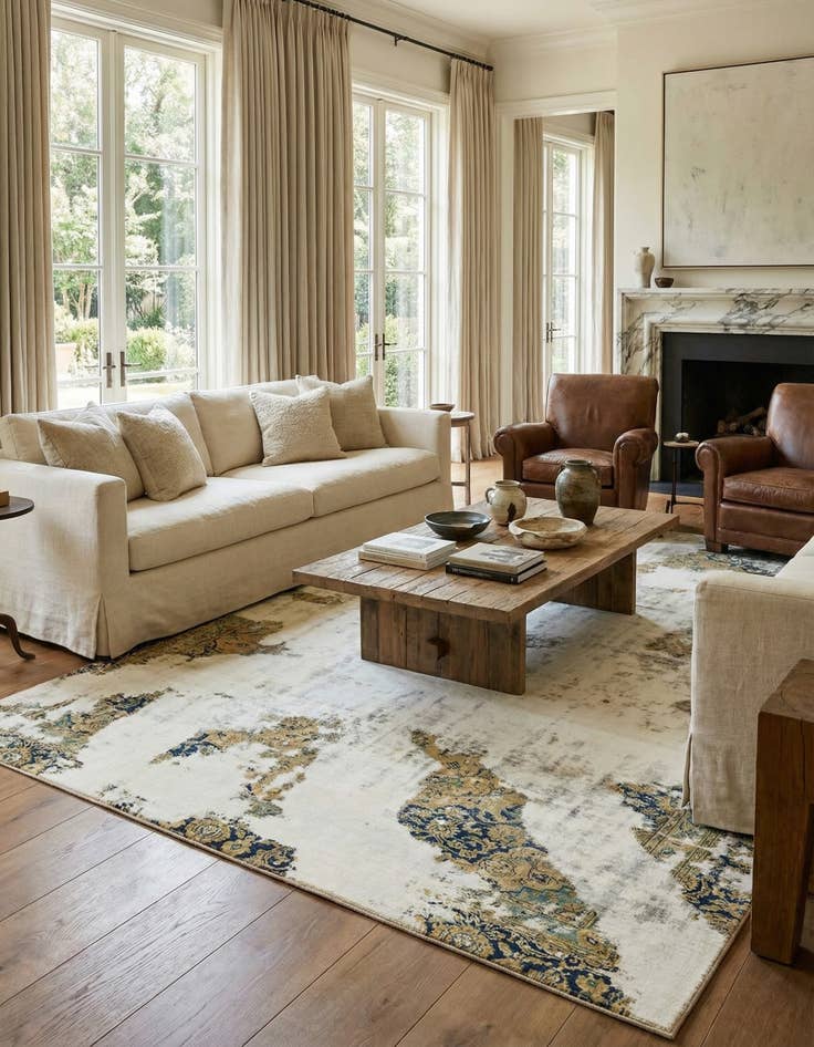 Detail image of 7' 8 x 11' 3  Hand Knotted Ultra Vintage Persian Wool Rug