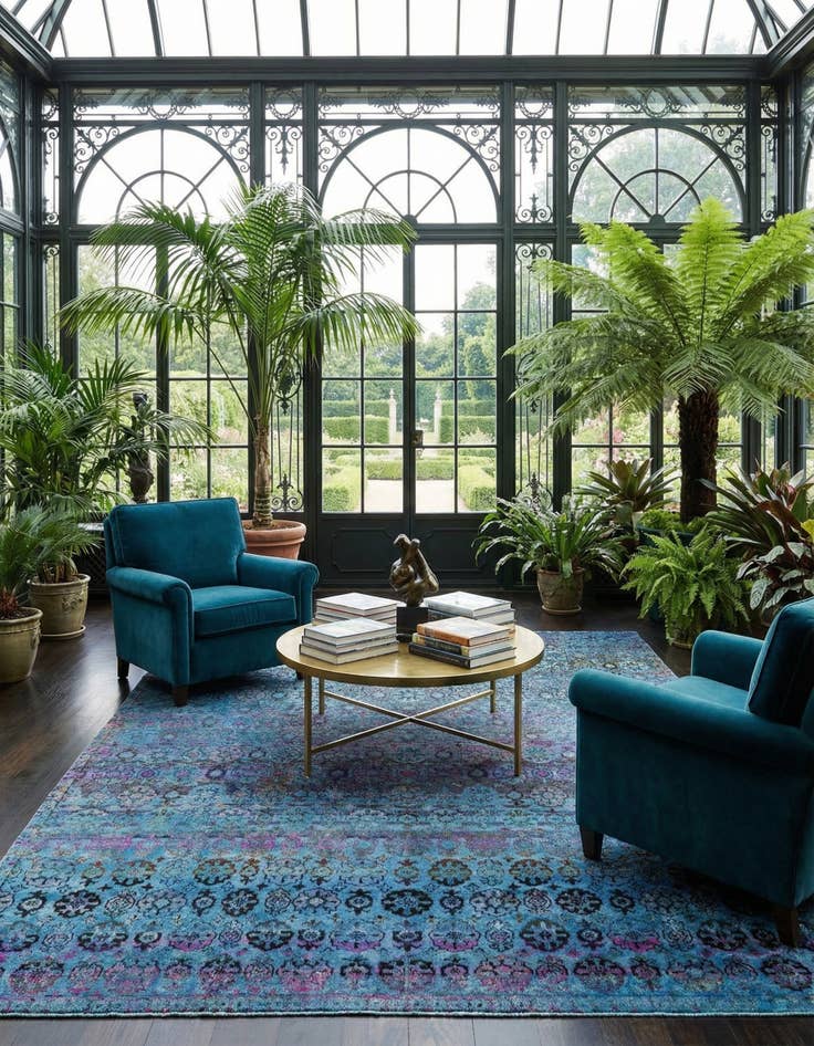 Detail image of 8' 7 x 12' 10  Hand Knotted Kundan Rug