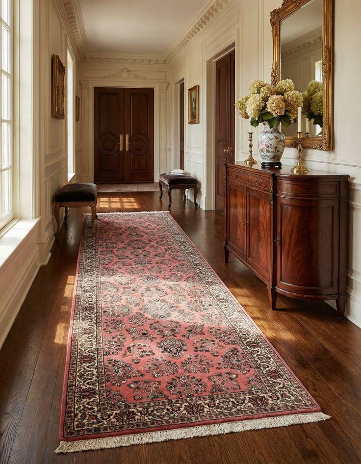 Detail image of 3' x 11' 2  Hand Knotted Isfahan Oriental Wool Runner Rug