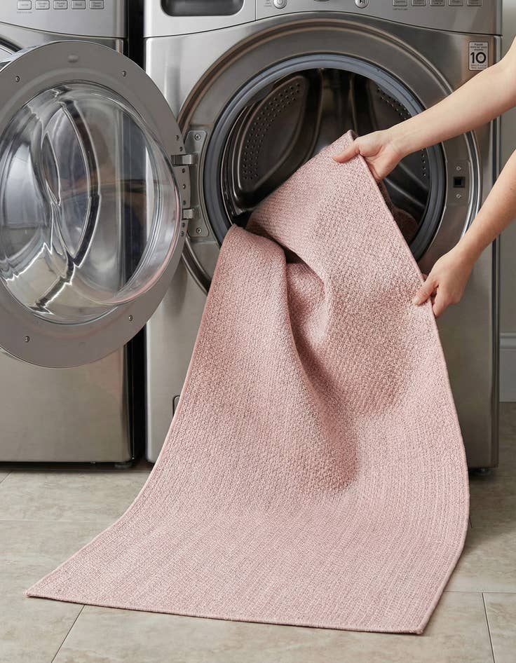 Detail image of 2' 7 x 12'  Washable Solid Indoor / Outdoor Runner Rug