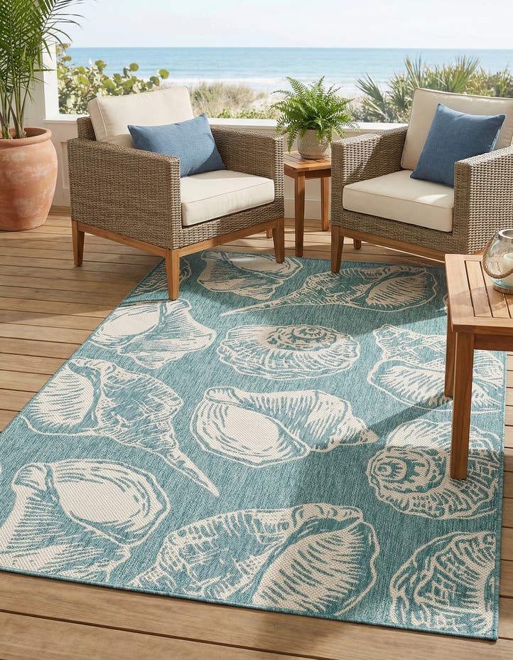 6' x 9' Easy-Clean Coastal Indoor / Outdoo...