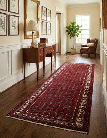 2' 8 x 9' 11 Hamedan Wool Runner Rug