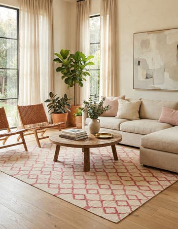6' 6 x 7' 7 Hand Woven Kilim Modern Wool Square Rug