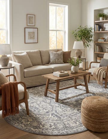Gray Boston Oval Rug