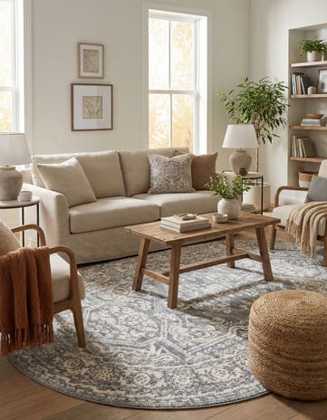 Gray Boston Oval Rug