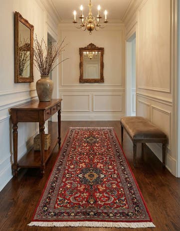 2' 8 x 6' 4 Hand Knotted Qom Persian Runner Rug