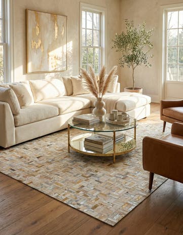 5' x 8' Cowhide Stocks Rug