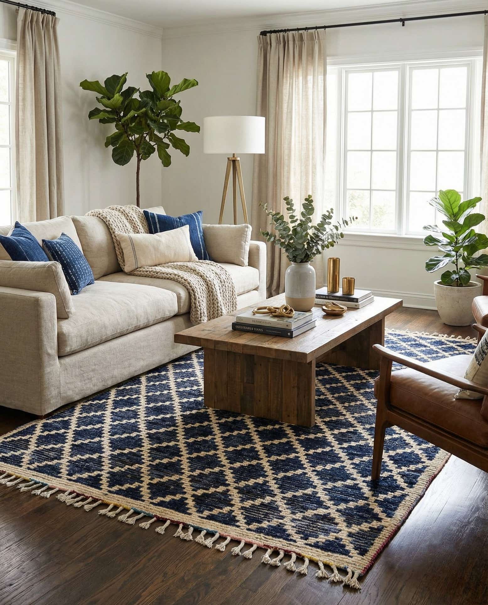 5' 10 x 9' 7 Hand Knotted Darya Wool Rug