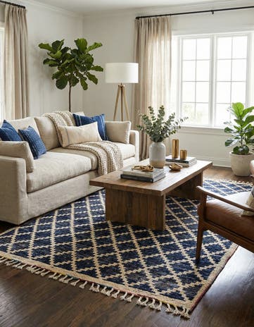 5' 10 x 9' 7 Hand Knotted Darya Wool Rug