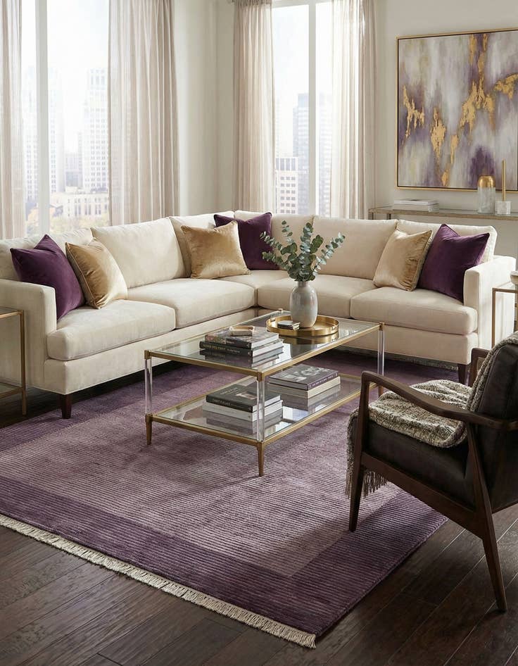 Detail image of 6' 6 x 9' 11  Hand Knotted Darya Wool Rug