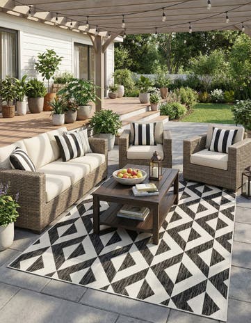 7' x 10' Easy-Clean Jill Zarin Napa Indoor / Outdoor Rug